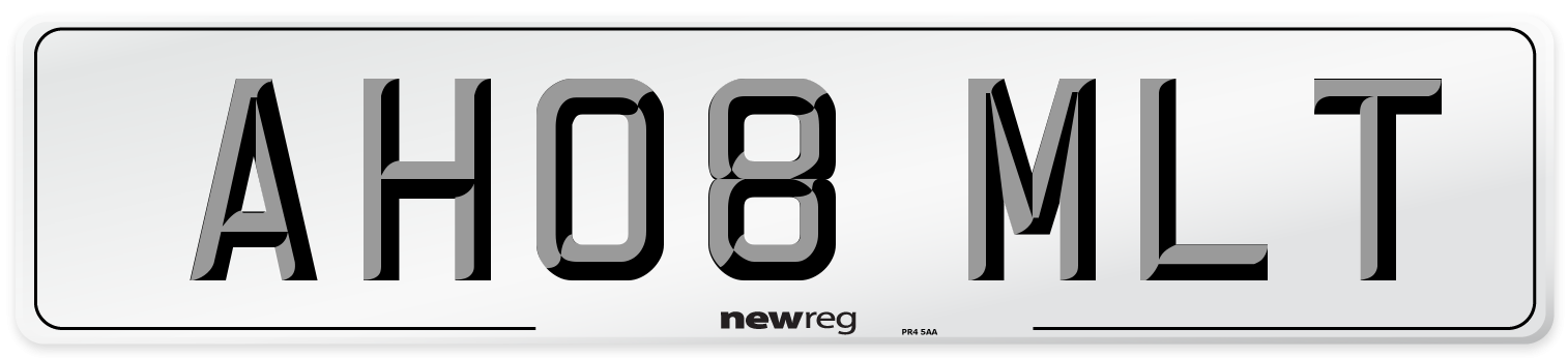 AH08 MLT Number Plate from New Reg